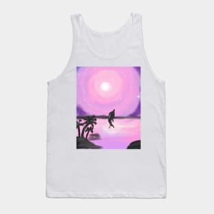 Palma, Diving Dolphin, and Sunset Themed Shirts Tank Top